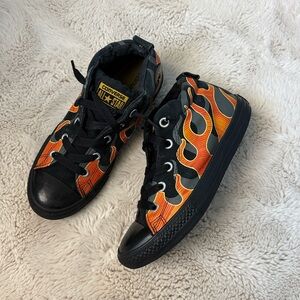 Converse Kids Sneakers with Flame Design 4